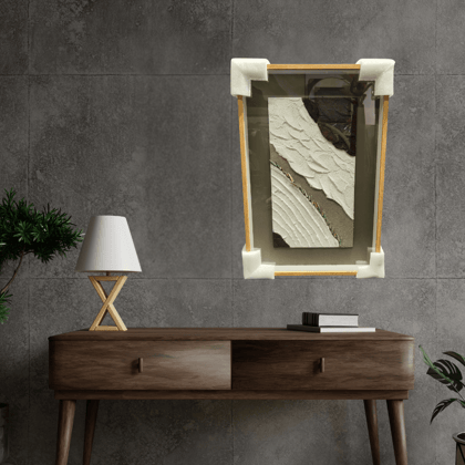 Artistic Wooden Frame Wall Painting Style 60-Wooden Frame | Matt Finish / H: 20 | L: 16 (Inch)