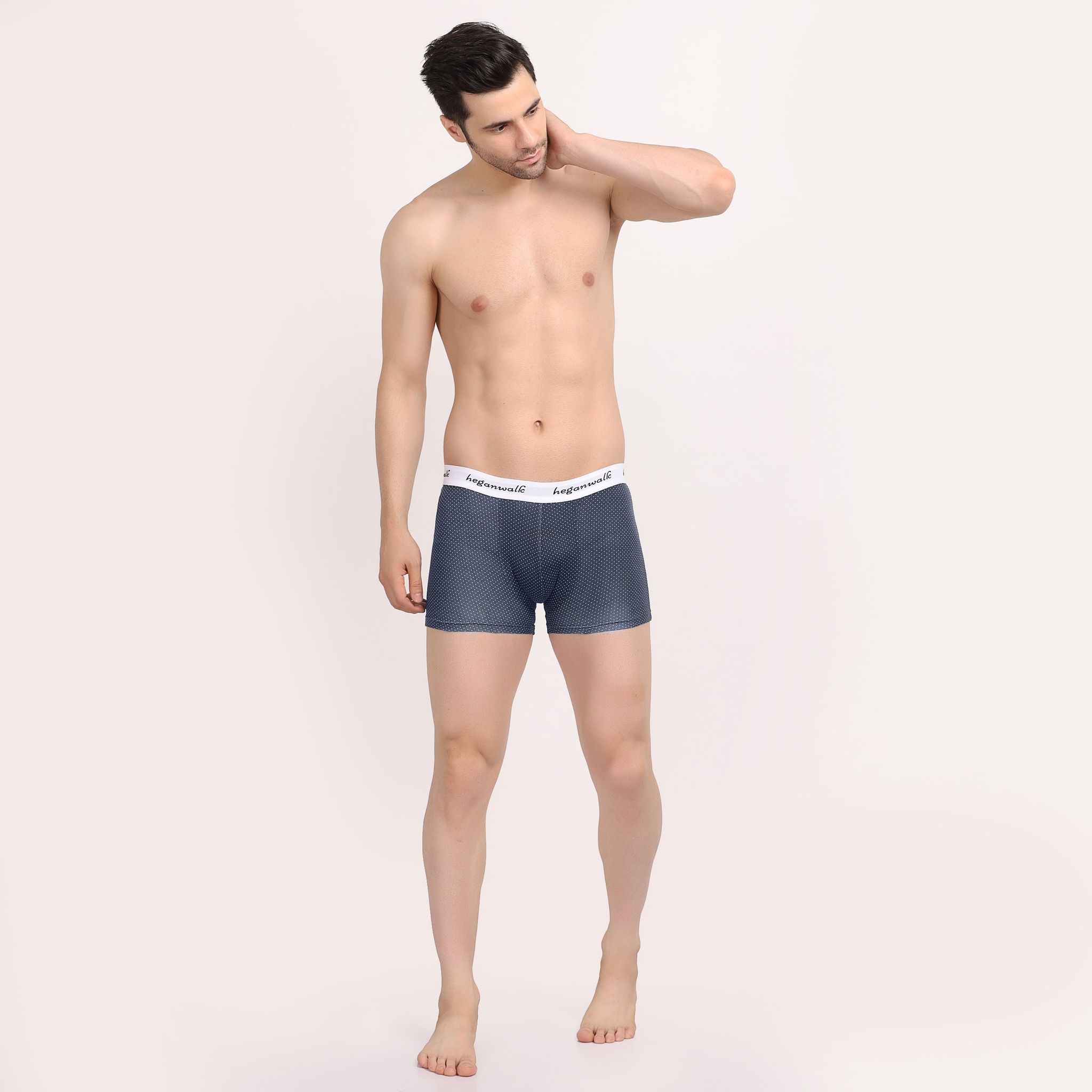 X-BOLD Printed Soft Trunks- Blue/White Dot