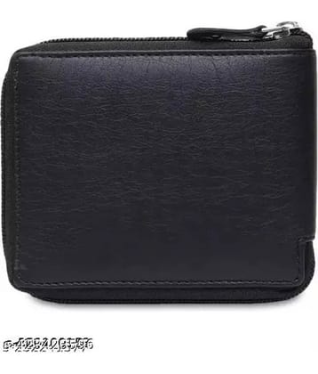 HABIBI PU Solid Men's RFID Wallet With 3 Slots For Card ( Black , Pack of 1 )