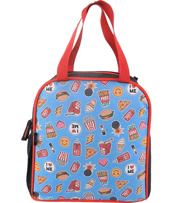 joy lunch bag- Fast Food Theme - Teal blue