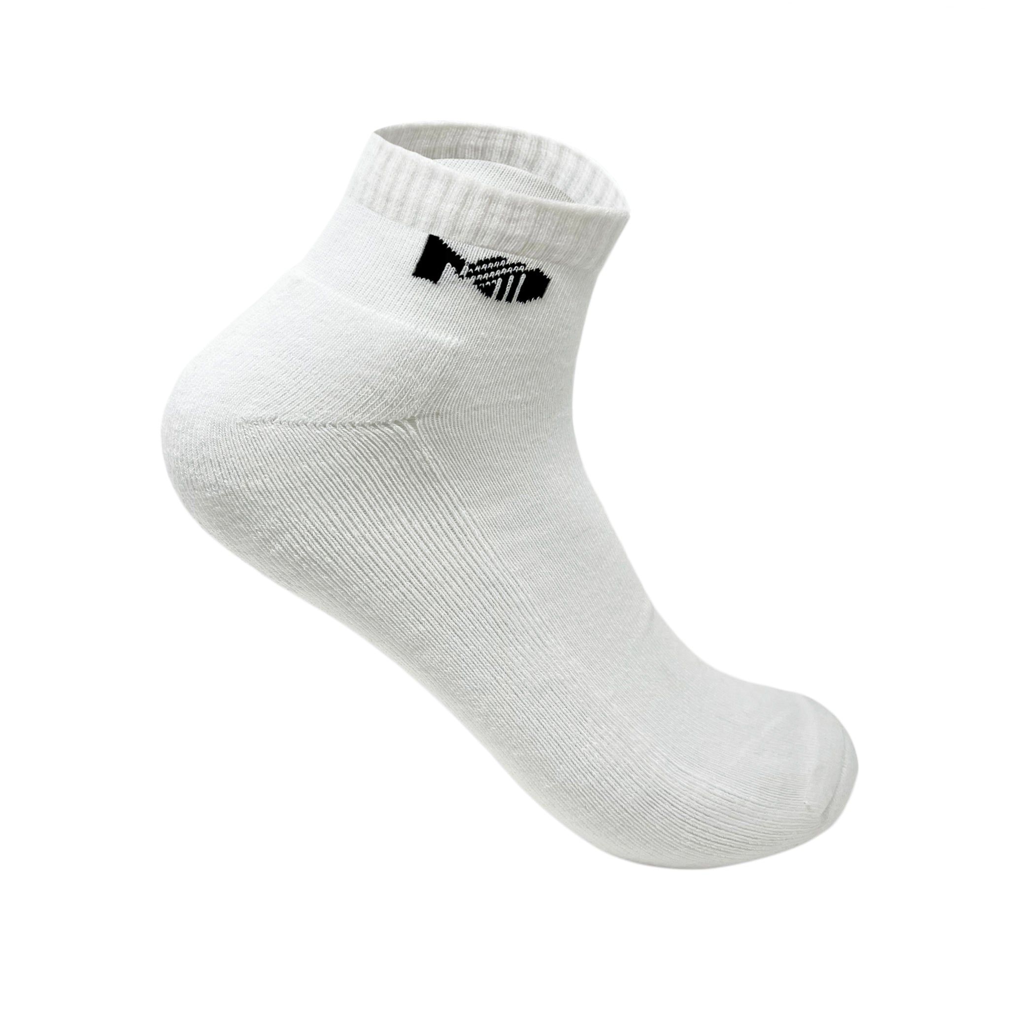 Cushioned Terry Sports Ankle Socks For Men - Off White