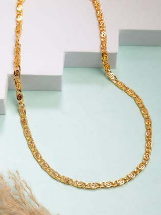 NVR Men's Gold-Plated Minimal Chain-Onesize / Gold / Alloy