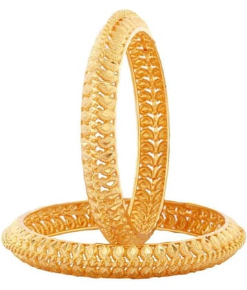Zeneme Gold Plated Brass Bangle Set