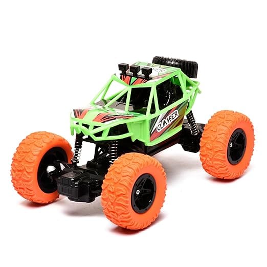 Braintastic Off Roader Rechargeable RC Remote Control|Rock Monster Climber Crawler| Four Wheel Drive|1.18 Scale|High Speed & High Performance Racing Car|Green