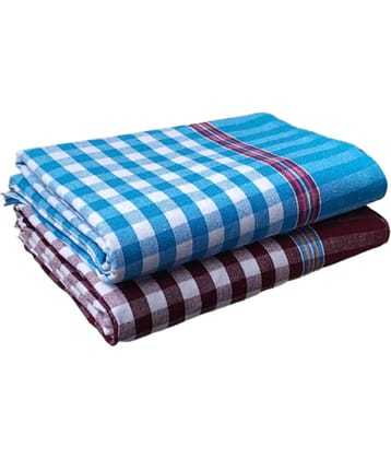 KAKUMANU Pack of 2 Cotton 575 -GSM Bath Towel ( Multicolor )
