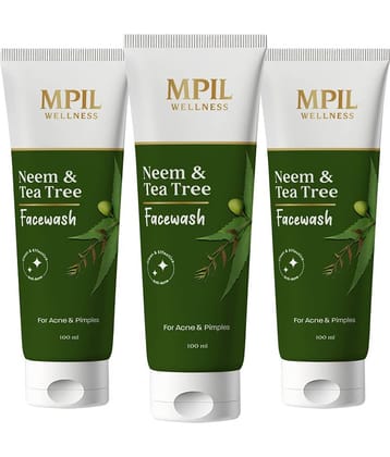 Mpil Wellness Neem & Tea Tree FacewashFor Acne Prone SkinWith Pure Neem & Tea Tree Extract (300ml)