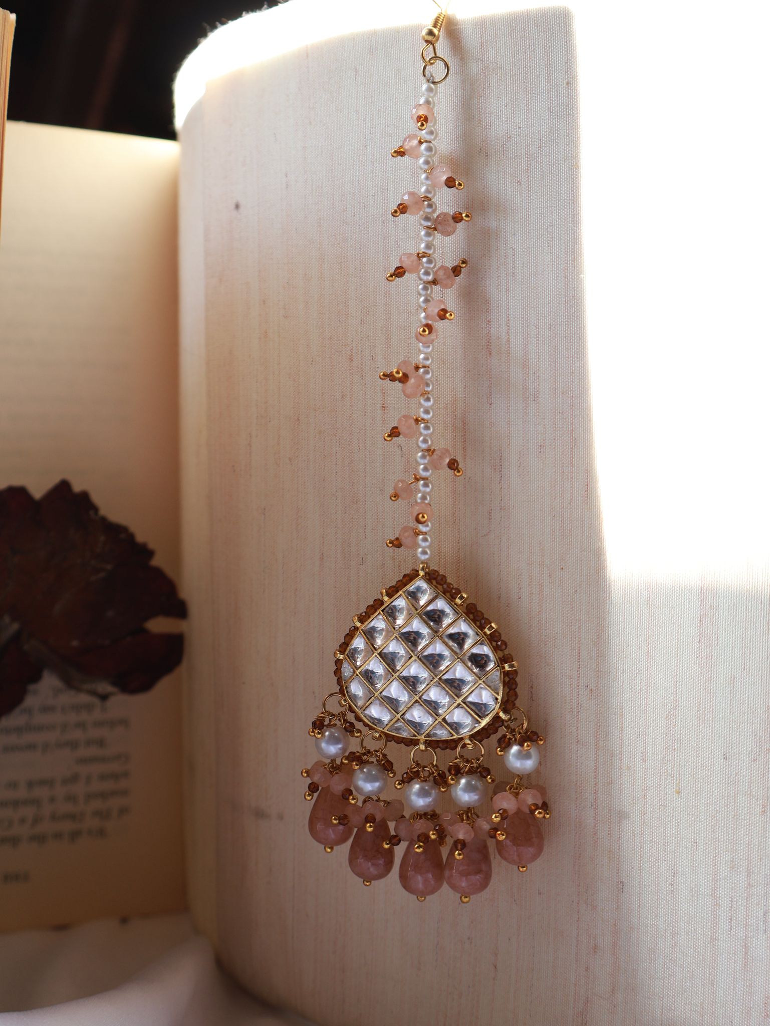 Aalam Pink Kundan Maangtikka-Pink