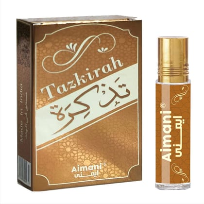 Aimani Tazkirah Oudh Attar 6ml – Alcohol-Free Unisex Oud Perfume Oil | Long Lasting Arabic Fragrance for Men & Women | 06ml