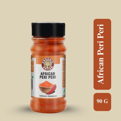 Organic Nation African Peri Peri 90g (Pack of 2) | Authentic Spice Blend | Hot & Tangy Seasoning | Natural Ingredients | Perfect for Grilling, Cooking