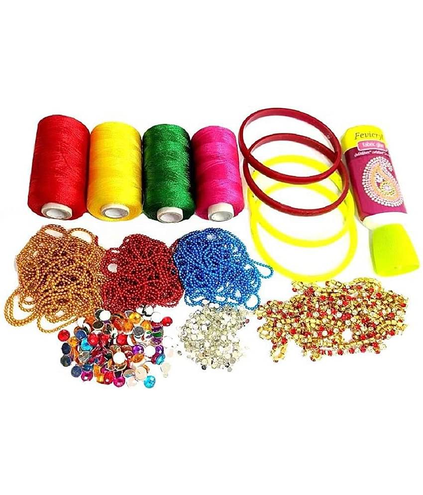 PRANSUNITA Other Complete Jewelry Bangle Making Kit Includes Silk Threads ( Pack of 1 )