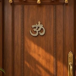 BEHOMA Brass Om Wall Hanging for Main Door Entrance, Vastu Home Decor