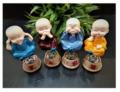 Baby Laughing Buddha Statue for Car Dashboard Decoration
