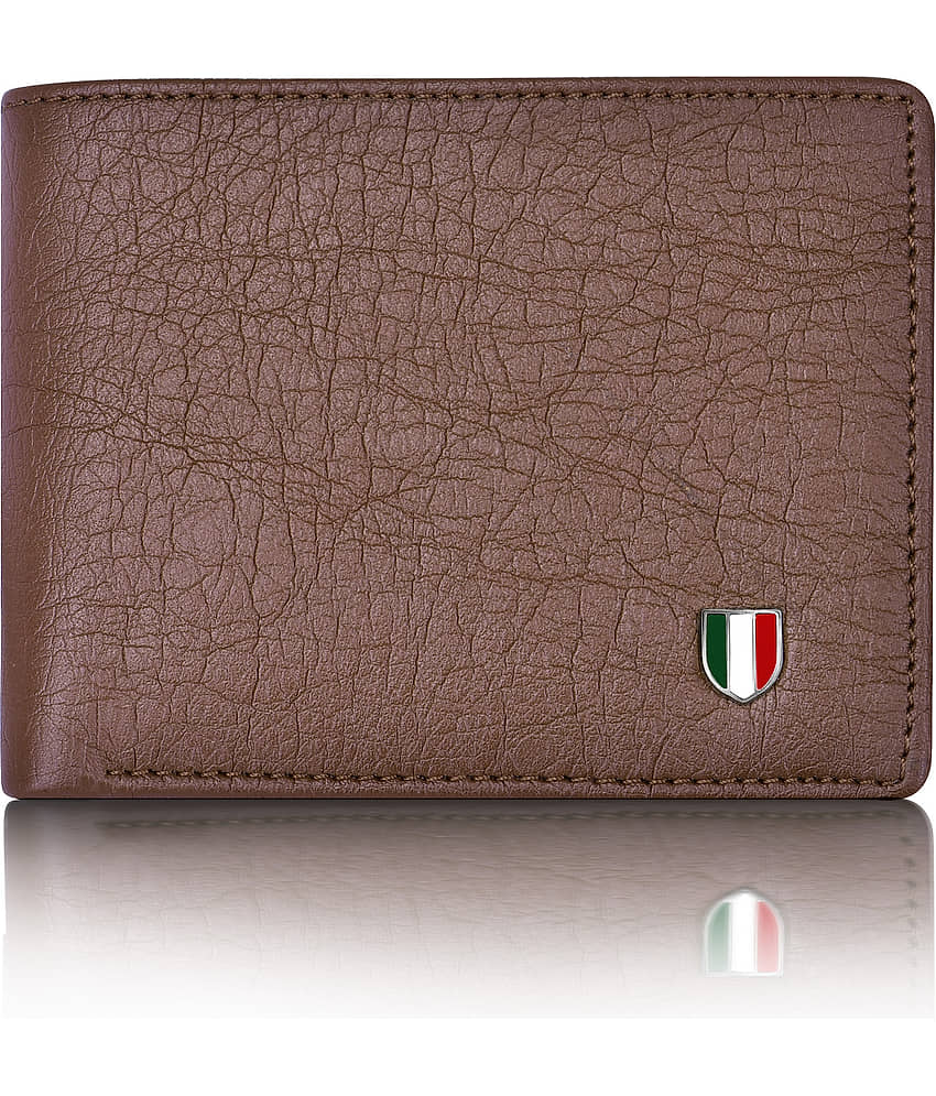GIOVANNY - Brown Faux Leather Men's Regular Wallet ( Pack of 1 )
