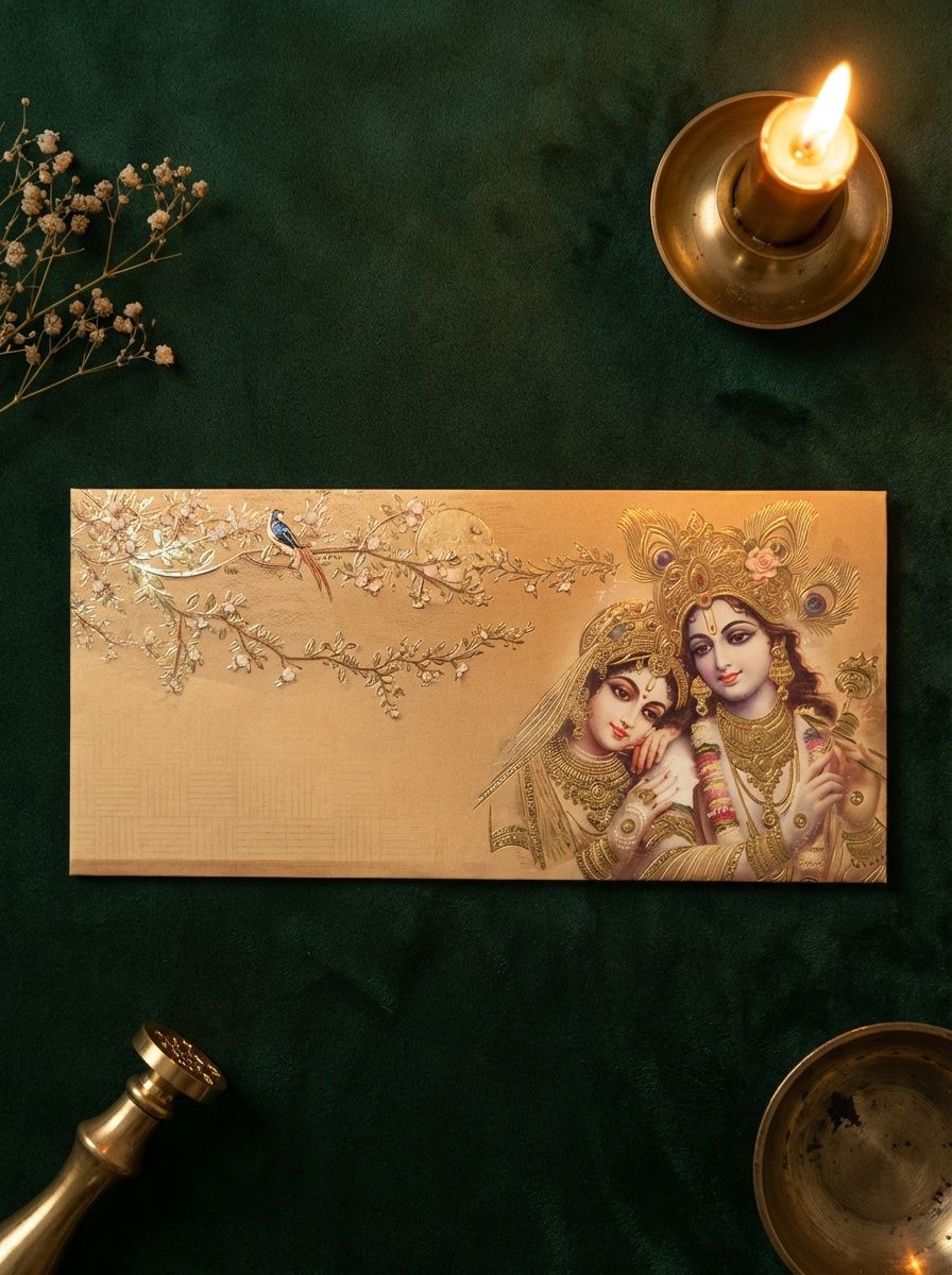 The Radha Krishna Envelope – Traditional Festive Money Envelope for Shagun & Celebrations