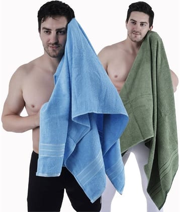 Dollar Cotton Striped 500 -GSM Bath Towel ( Pack of 2 ) - Multicolor