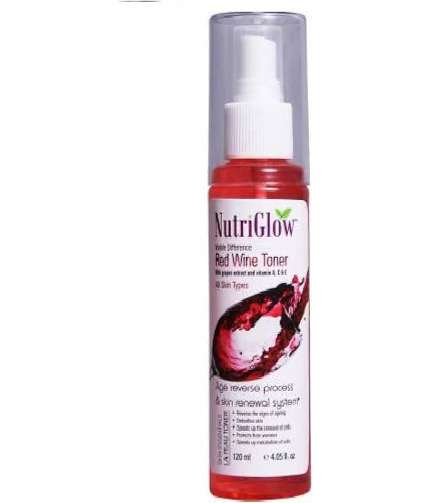 Nutriglow Red Wine Toner For Anti-Aging, Skin Hydration, Pore Cleansing, Skin Freshner, 120 ml