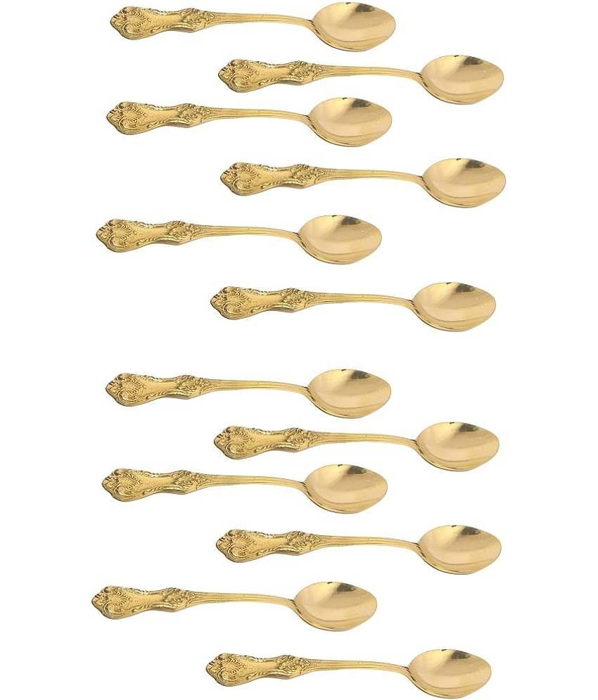 A & H ENTERPRISES - Brass Brass Tea Spoon ( Pack of 12 )