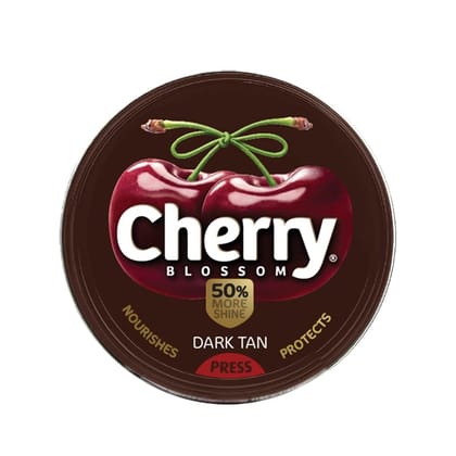 Cherry Blossom Wax Shoe Polish Dark Tan - 40gm | Leather Shoe Shiner