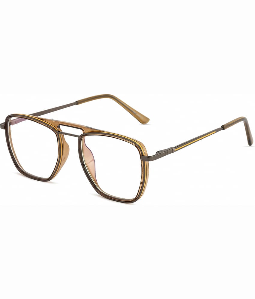 Hexxa Brown Full Rim Rectangular Computer Glasses ( Pack of 1 )