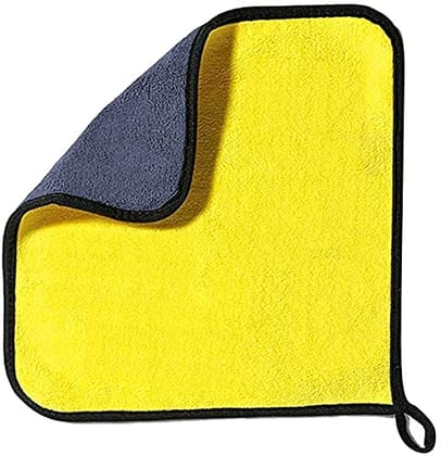 Auto Hub Heavy Microfiber Double Sided, Extra Thick Plush 800 GSM Lint-Free Towel (40cm x 40cm, Multi Color)