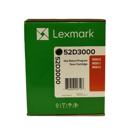 Lexmark 52D3000 Black Return Program Toner Cartridge
