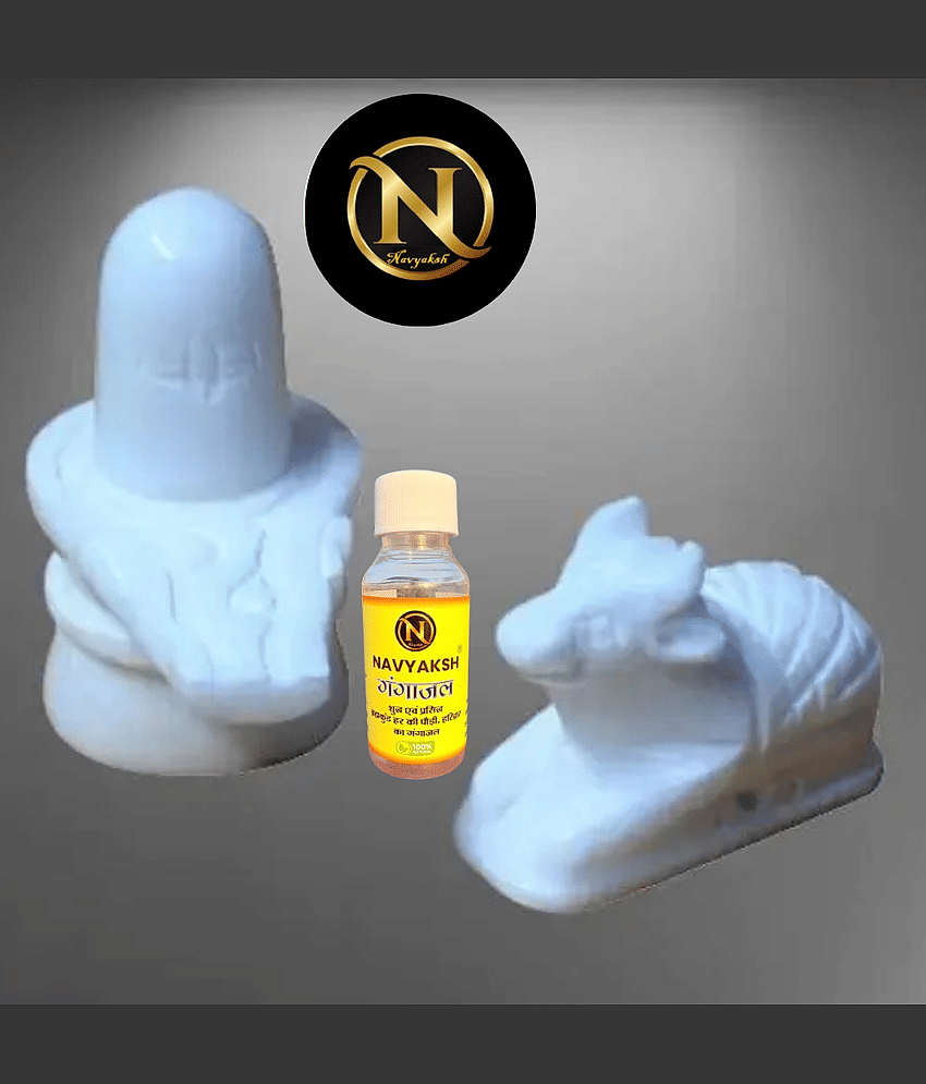 NAVYAKSH Marble Lord Shiva Idol ( 7 cm )