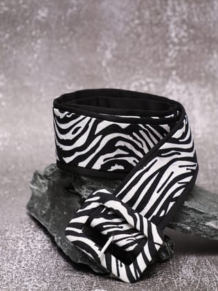 Black & White Printed Waist Belt-Belt