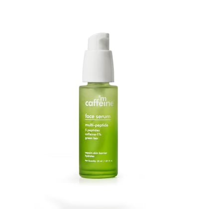MCaffeine Green Tea & Multi-Peptide Face Serum - Repair Skin Barrier & Tighten Skin With 5 Peptides, 30 ml
