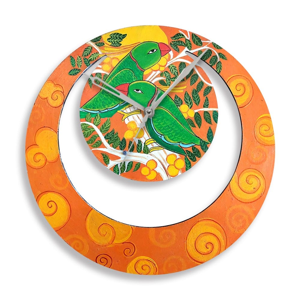 Kerala Mural Art on Moon Clock DIY Kit by Penkraft