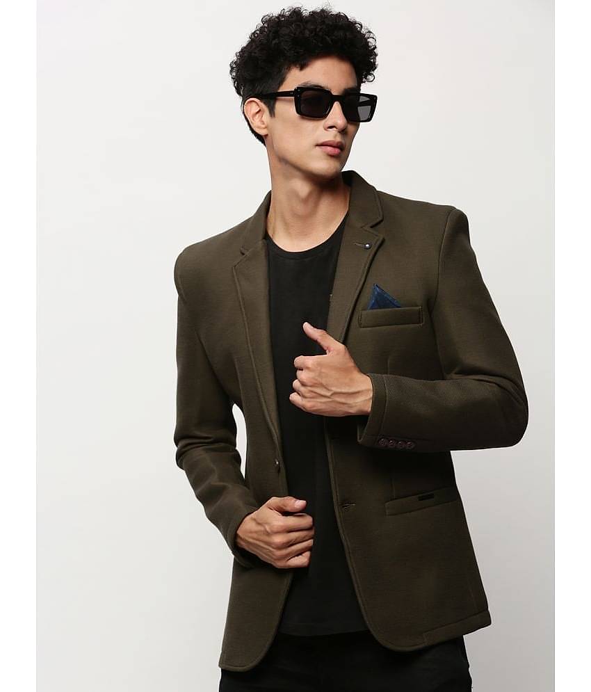 Showoff Cotton Men's Blazer - Olive ( Pack of 1 )