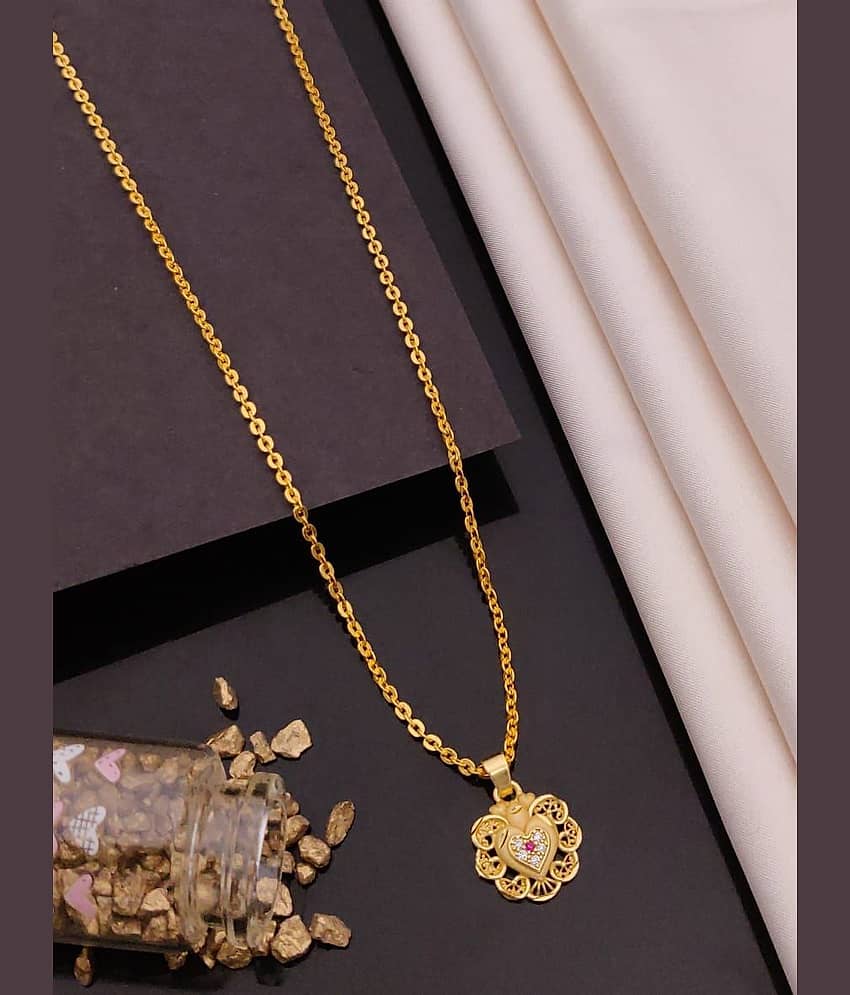 Shivay Fashion Golden Pendant ( Pack of 1 )