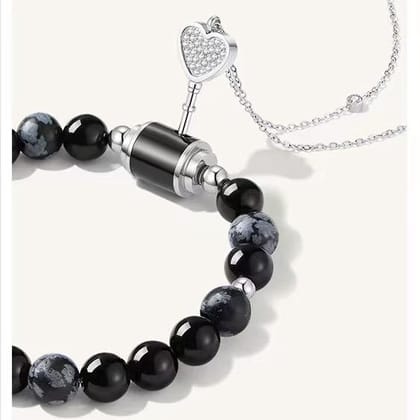 🔐  Seal Your Love with the Heart Lock Bracelet & Key Necklace!