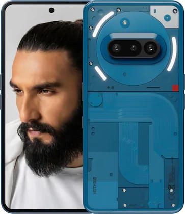 Nothing Phone (3A) 5G Smart Phone - Blue (8GB RAM, 256GB Storage), 17.2 cm (6.77 inch) Full HD+ Display, 50MP (Main) + 50MP (2X Tele Photo) + 8MP (Ultra-Wide)Camera, 5000 mAh Battery