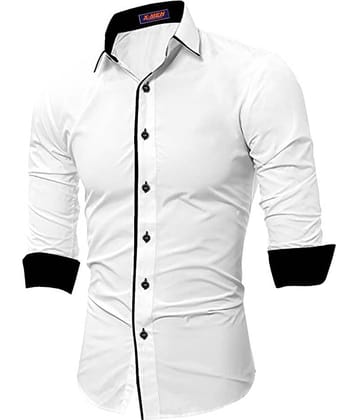 P&V - Yellow Cotton Slim Fit Men's Casual Shirt (Pack of 1 )