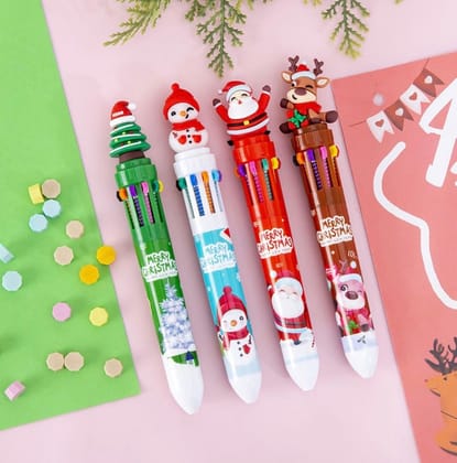 Christmas multicolour pen | christmas 10 in 1 pen(1pc)-Tree