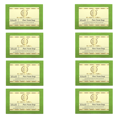 Khadi Natural Pure Neem Soap Combo Pack Of 8 – 125gm Each Khadi Natural Pure Neem Soap Combo Pack Of 8 – 125gm Each