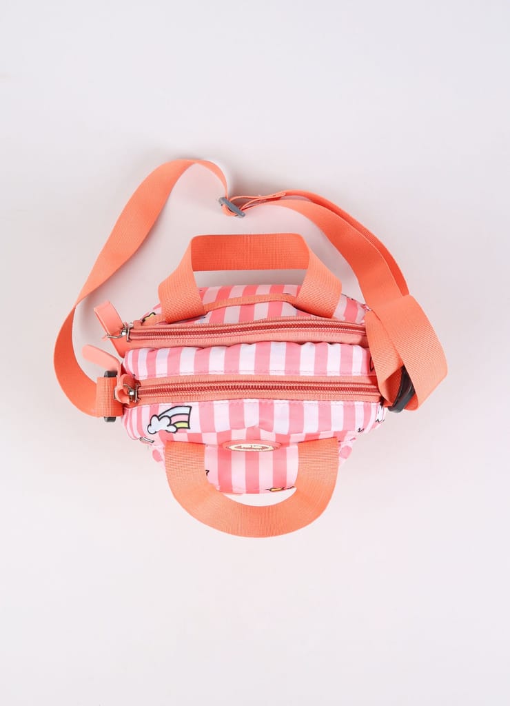 PB Pearlbags Soft Crossbody Shoulder Or Hand Bag or Sling bag Water Resistant Anti Fall Stationery Storage Bag Handbag Clutch Bag Sweet Birthday Gift For 5-10 Years Children Students Girls