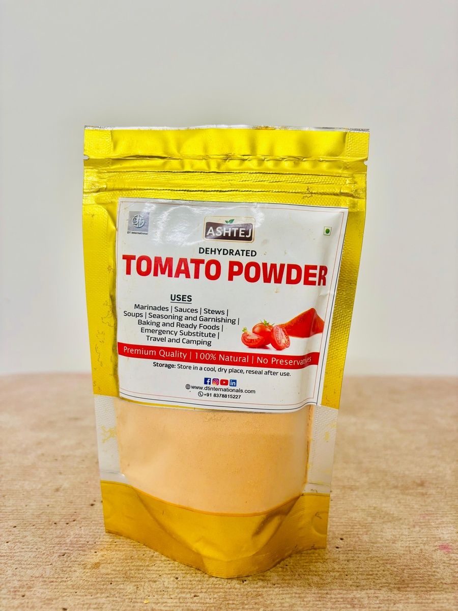 ASHTEJ Dehydrated Tomato Powder | 100% Natural & Premium Quality | No Preservatives | Versatile for Marinades, Sauces, Soups & Indian Cooking | 100g Resealable Pouch