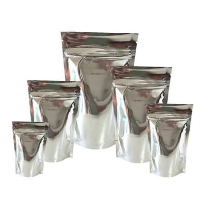 BOTH SIDE Metallized  Standup Zipper Pouches 150x230x40x40MM  300 G Capacity 1000 pieces