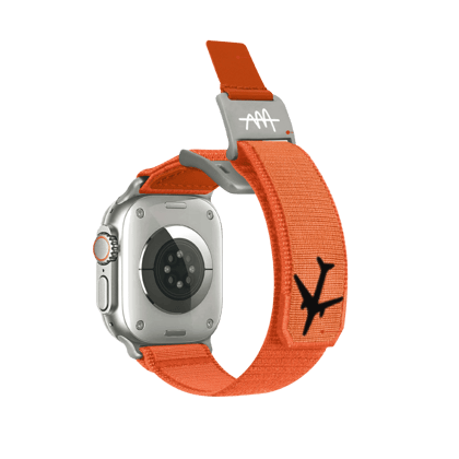 Premium Wild Trail Magnetic Buckle Nylon Band By iSerieshub For Apple Watch-49 - 46 - 45 - 44MM / Orange T