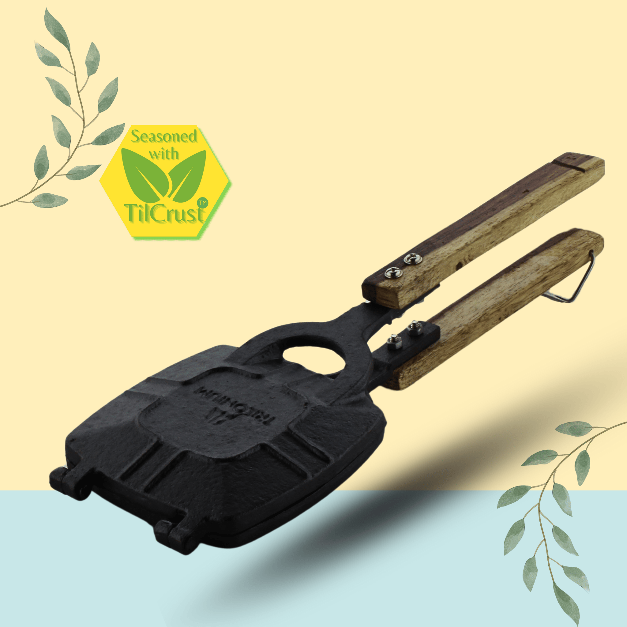 Trilonium Triple Seasoned Cast Iron Gas Grill Sandwich Maker