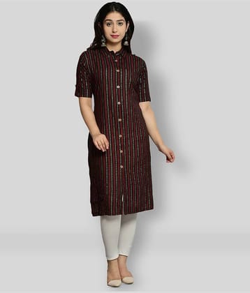 Glorious - Multicolor Rayon Women's Front Slit Kurti ( Pack of 1 )