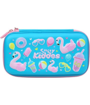 Smily Small Pencil Case (Light Blue) | kids pencil case | School Pencil  Case | Pencil case for kids | Boys & Girls pencil case | Light Blue pencil case