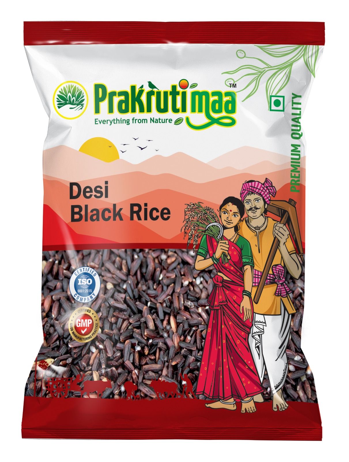 Prakrutimaa Black Traditional Rice (1Kg) | Heirloom Black Rice
