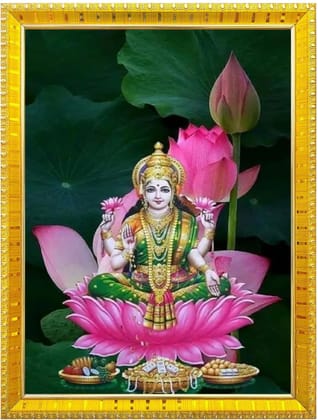 NOKKES Laxmi Devi Maa Mata Photo Frames Religious Photo frame 5X7 Inch Photo Frame_W52