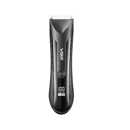 VGR V-951 Professional Body Hair Trimmer with LED Display Fully Waterproof Body Groomer 120 min Runtime 4 Length Settings (Black)