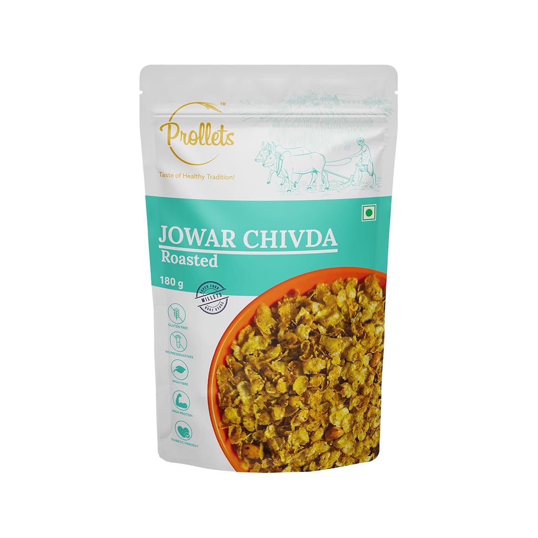 Prollets Jowar Chivda Roasted (180g) | Sorghum Millet Flakes | Gluten-Free Snack