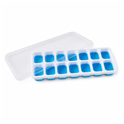 Multipurpose Plastic Ice Cube Tray with Lid 14 Grid Reusable Freezer Ice Mold for Kitchen & Drinks (1 Pc) Multipurpose Plastic Ice Cube Tray with Lid 14 Grid Reusable Freezer Ice Mold for Kitchen & Drinks (1 Pc)