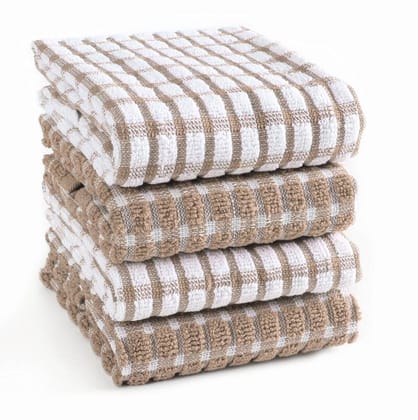 Furnofy Cotton 340 GSM Hand Towel Set Beige (Pack Of 4)