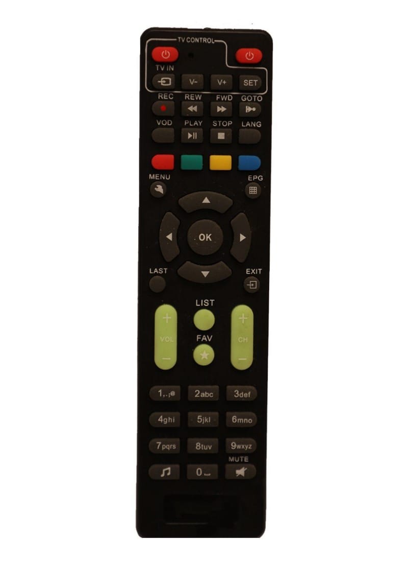 Set Top Box Remote, Compatible with GTPL Hd Set Top Box Remote Control-Old Remote Functions Must Be Exactly Same (Color Multicolor)